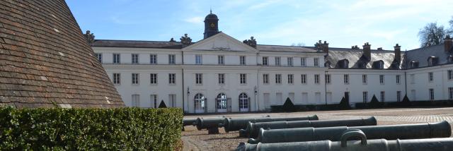 The main courtyard of the Château de la Verrerie