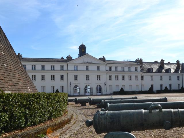 The main courtyard of the Château de la Verrerie