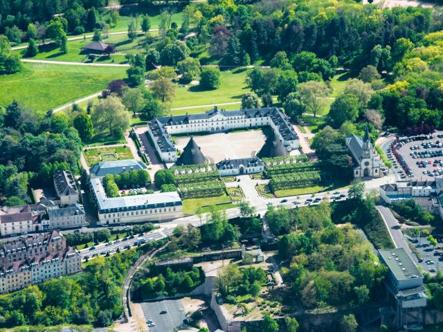 Aerial view of Château de la Verrerie, Le Creusot.