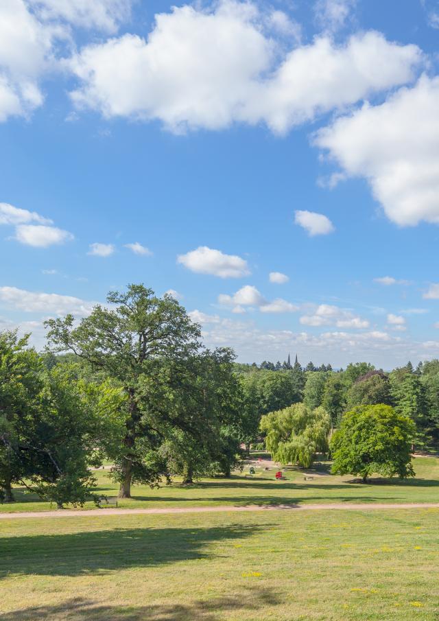 Vue générale du Parc de la Verrerie, Le Creusot.