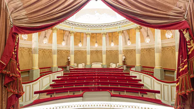 Le Petit Théâtre du château de la Verrerie, view from the stage, Le Creusot.