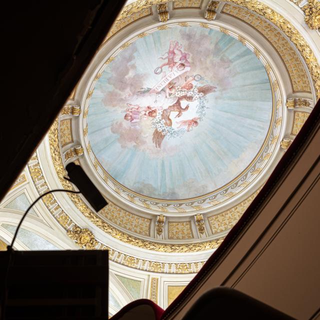 In the orchestra pit of the Petit Théâtre, Le reusot.