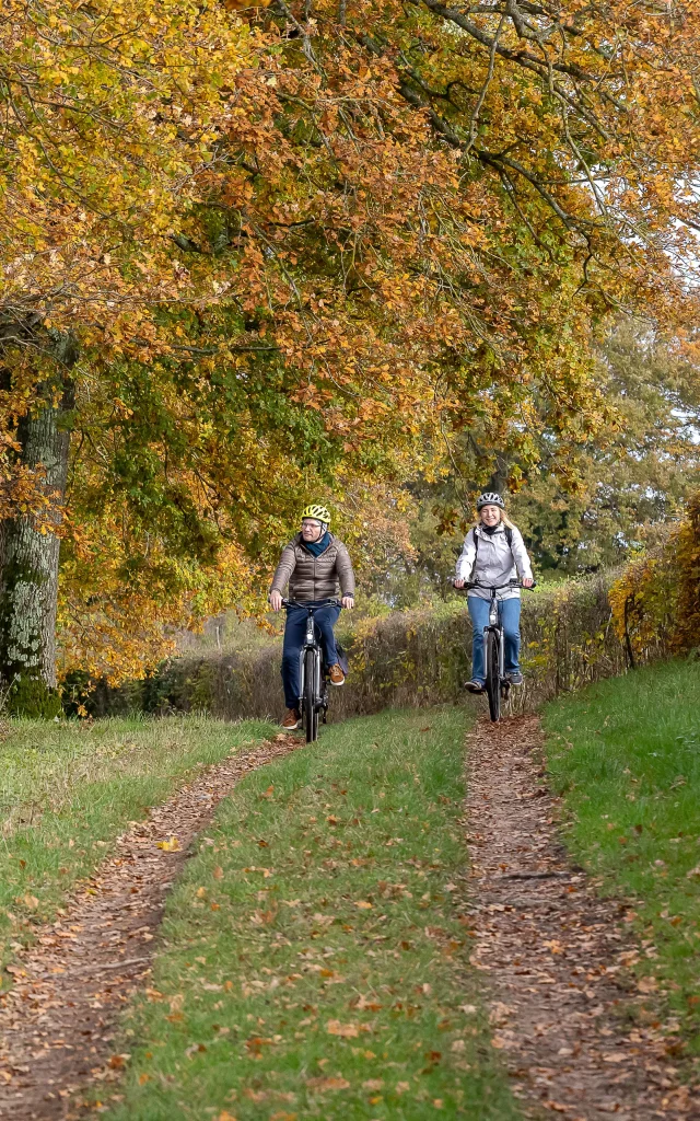 Cyclotourisme à l'automne.