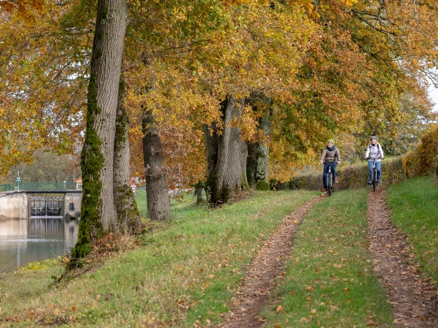 Cyclotourisme à l'automne.