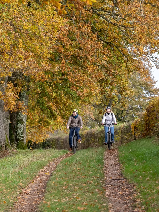 Cyclotourisme à l'automne.